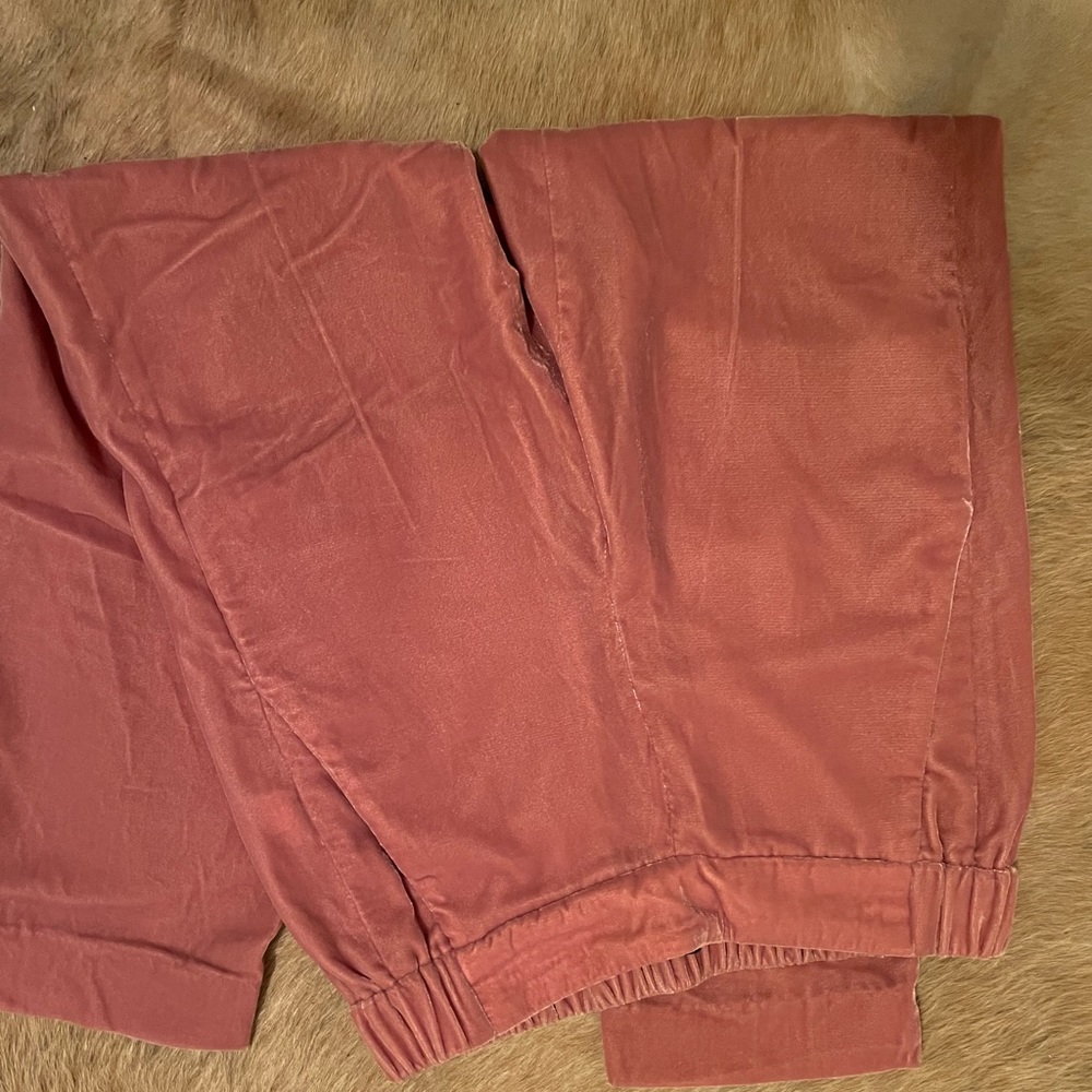Jcrew pink velvet pants